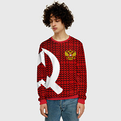 Свитшот мужской РФ стиль СССР, цвет: 3D-красный — фото 2