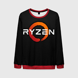 Мужской свитшот AMD ryzen logo carbon black