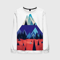 Свитшот мужской Русские горы, цвет: 3D-белый