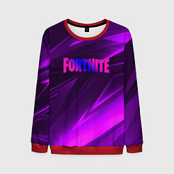 Свитшот мужской Fortnite neon stripes angles logo, цвет: 3D-красный