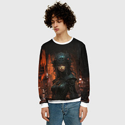 Свитшот мужской Кибернетическая хозяйка подземелья, цвет: 3D-белый — фото 2