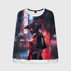 Мужской свитшот Девушка-киборг спартиатка