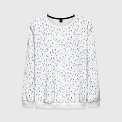 Свитшот мужской Сперматозоиды разноцветные паттерн, цвет: 3D-белый