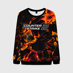 Мужской свитшот Counter-Strike 2 red lava