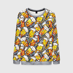 Свитшот мужской Граффити пиво пенное, цвет: 3D-меланж