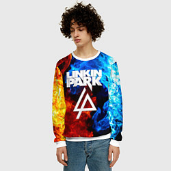 Свитшот мужской Linkin park битва огней, цвет: 3D-белый — фото 2