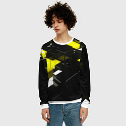 Свитшот мужской Абстракция обман зрения, цвет: 3D-белый — фото 2