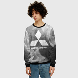 Свитшот мужской Mitsubishi - grey gradient, цвет: 3D-черный — фото 2