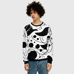 Свитшот мужской Fashion abstraction - ai art fantasy, цвет: 3D-черный — фото 2