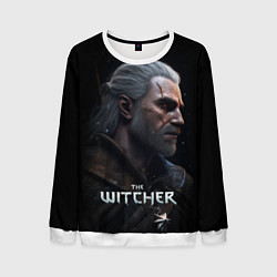 Свитшот мужской The Witcher poster, цвет: 3D-белый