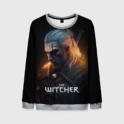 Мужской свитшот The Witcher and fire