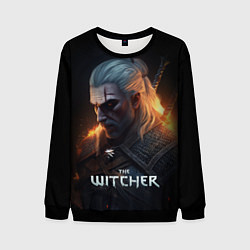 Мужской свитшот The Witcher and fire