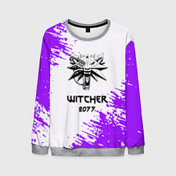 Свитшот мужской The Witcher 2077 неоновые краски, цвет: 3D-меланж