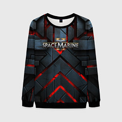 Мужской свитшот Warhammer 40000 space marine 2 лого