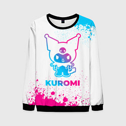 Свитшот мужской Kuromi neon gradient style, цвет: 3D-черный