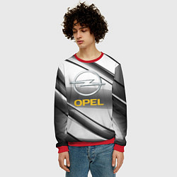 Свитшот мужской Opel стальная геометрия, цвет: 3D-красный — фото 2