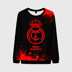 Свитшот мужской Real Madrid - red gradient, цвет: 3D-черный