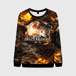 Свитшот мужской Warhammer 40000 space marine 2, цвет: 3D-черный