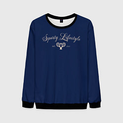 Мужской свитшот Sporty lifestyle синий фон для тенниса