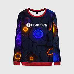 Свитшот мужской Deadlock logo текстурные плиты, цвет: 3D-красный
