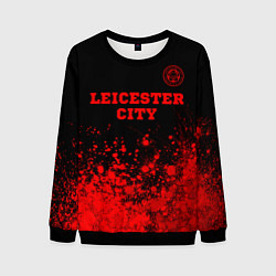 Мужской свитшот Leicester City - red gradient посередине