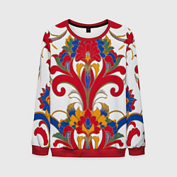 Мужской свитшот Яркий алый узор