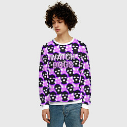 Свитшот мужской Watch dogs hacker, цвет: 3D-белый — фото 2