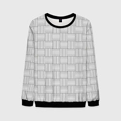 Свитшот мужской Геометрический узор из черных линий, цвет: 3D-черный