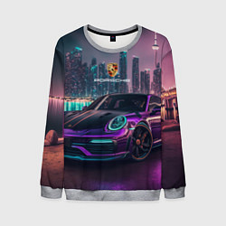 Свитшот мужской Porshe night city, цвет: 3D-меланж