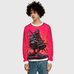 Свитшот мужской Ниндзя в стиле киберпанк, цвет: 3D-белый — фото 2