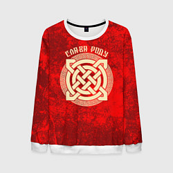 Мужской свитшот Слава роду - оберег символика