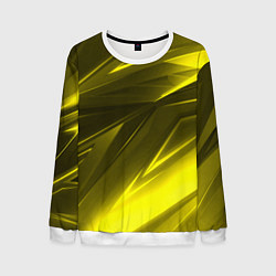 Свитшот мужской Gold stripes abstraction, цвет: 3D-белый