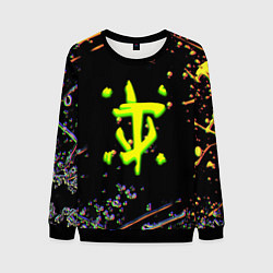 Мужской свитшот Doom кислотное лого глитч