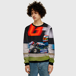 Свитшот мужской Микро 2024 номер 16, цвет: 3D-черный — фото 2