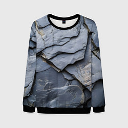 Свитшот мужской Серая горная порода, цвет: 3D-черный