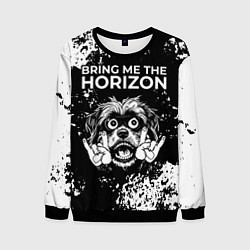 Свитшот мужской Bring Me the Horizon рок пес, цвет: 3D-черный