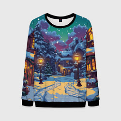 Мужской свитшот Глубокая зимняя ночь перед рождеством