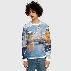 Свитшот мужской Предновогодний Санкт-Петербург, цвет: 3D-белый — фото 2