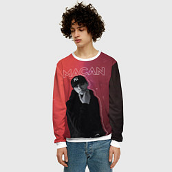 Свитшот мужской Макан - певец, цвет: 3D-белый — фото 2