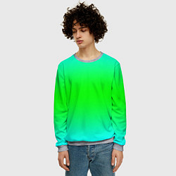 Свитшот мужской Кислотный градиент текстура, цвет: 3D-меланж — фото 2