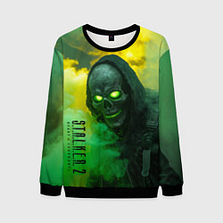 Свитшот мужской Stalker 2 скелет череп, цвет: 3D-черный