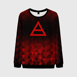 Свитшот мужской Thirty Seconds to Mars red poly, цвет: 3D-черный