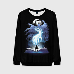 Свитшот мужской Harry Potter patronus and dementors, цвет: 3D-черный