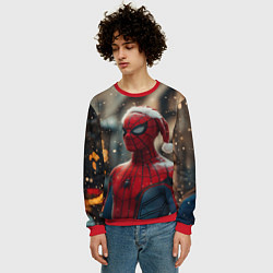 Свитшот мужской New year Spider-man, цвет: 3D-красный — фото 2