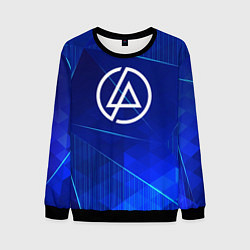 Свитшот мужской Linkin Park blue poly, цвет: 3D-черный