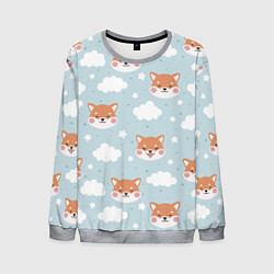 Мужской свитшот Узор сибу ину и облака