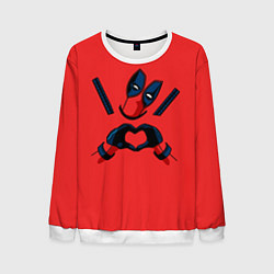 Мужской свитшот Дэдпул - сердечко