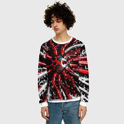 Свитшот мужской Красно-белая инфекция, цвет: 3D-белый — фото 2