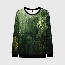Свитшот мужской Зеленый камуфляж с эффектом старины, цвет: 3D-черный
