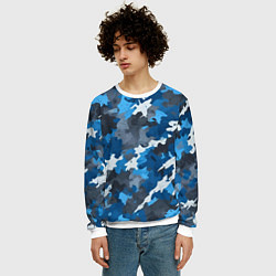 Свитшот мужской Синий армейский камуфляж, цвет: 3D-белый — фото 2